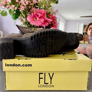 Fly London Dark Brown Ankle Booties